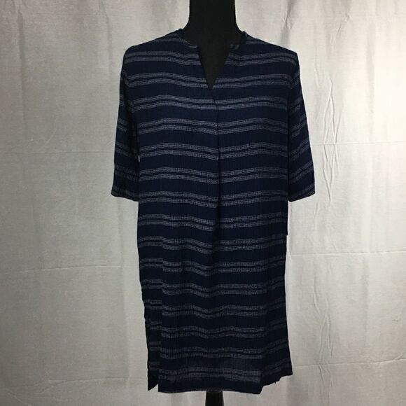 Ellos navy blue size 10 v neck tunic easy care - Picture 1 of 7